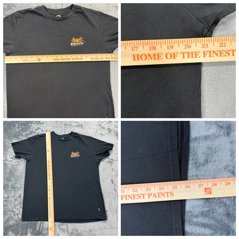 Billabong  Mens Large Premium Surf Graphic T-Shirt Black Palm Sun Logo - Picture 6 of 6